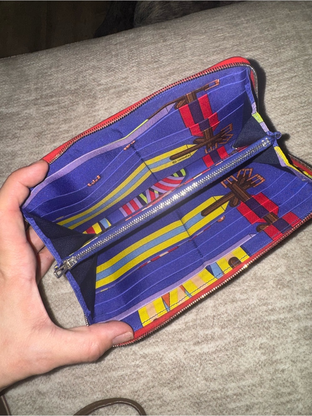 Authentic Hermès Azap Silk’in zip‑around wallet